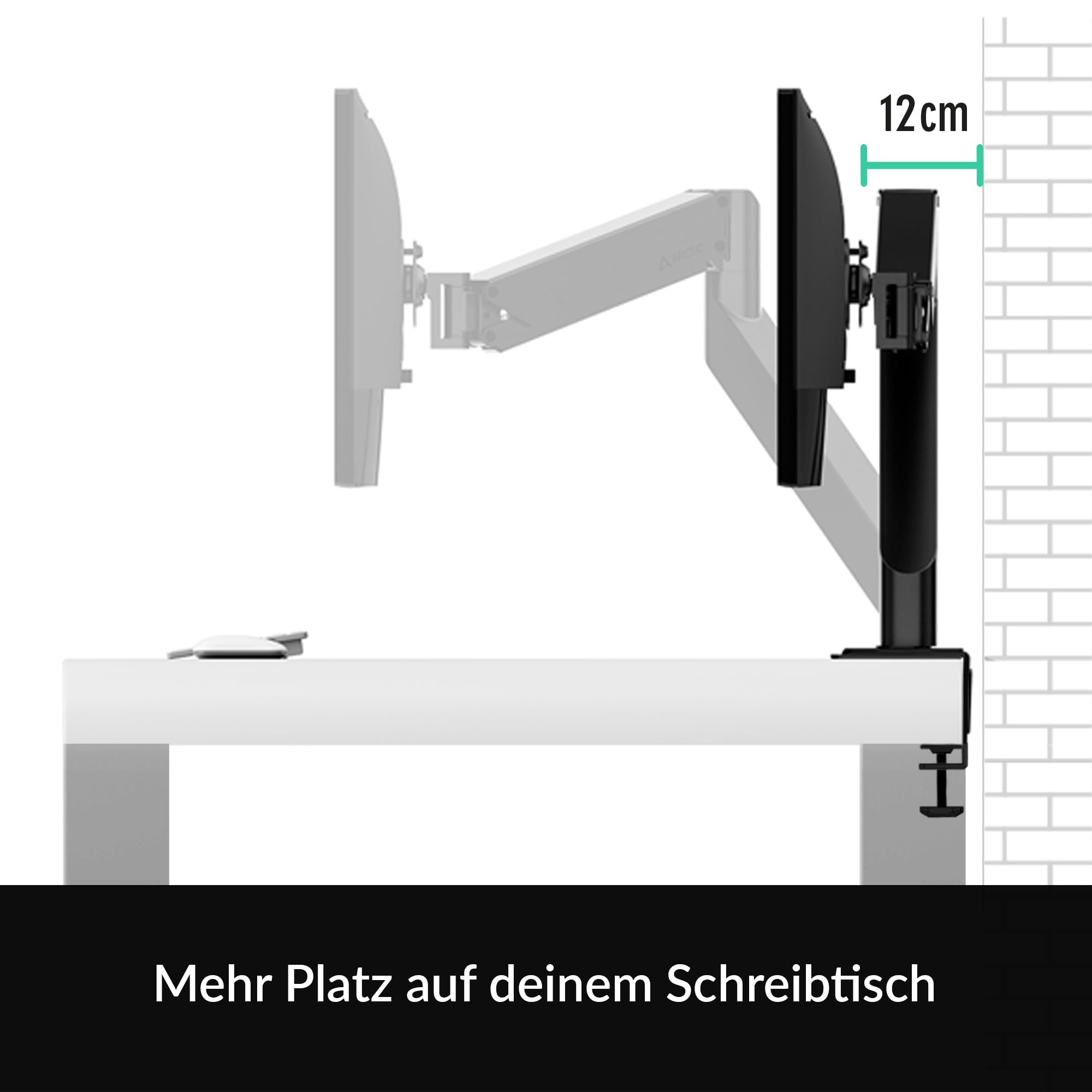 arctic-x1-3d-monitor-halterung-2er-gaslift-schwarz image 2