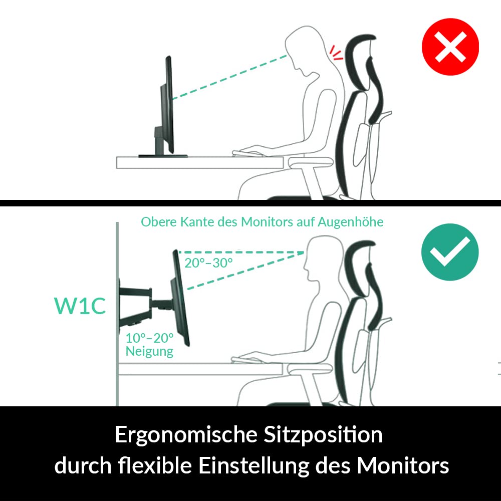 arctic-w1c-monitor-wandhalterung-vesa-75-100-schwarz-49-zoll image 6