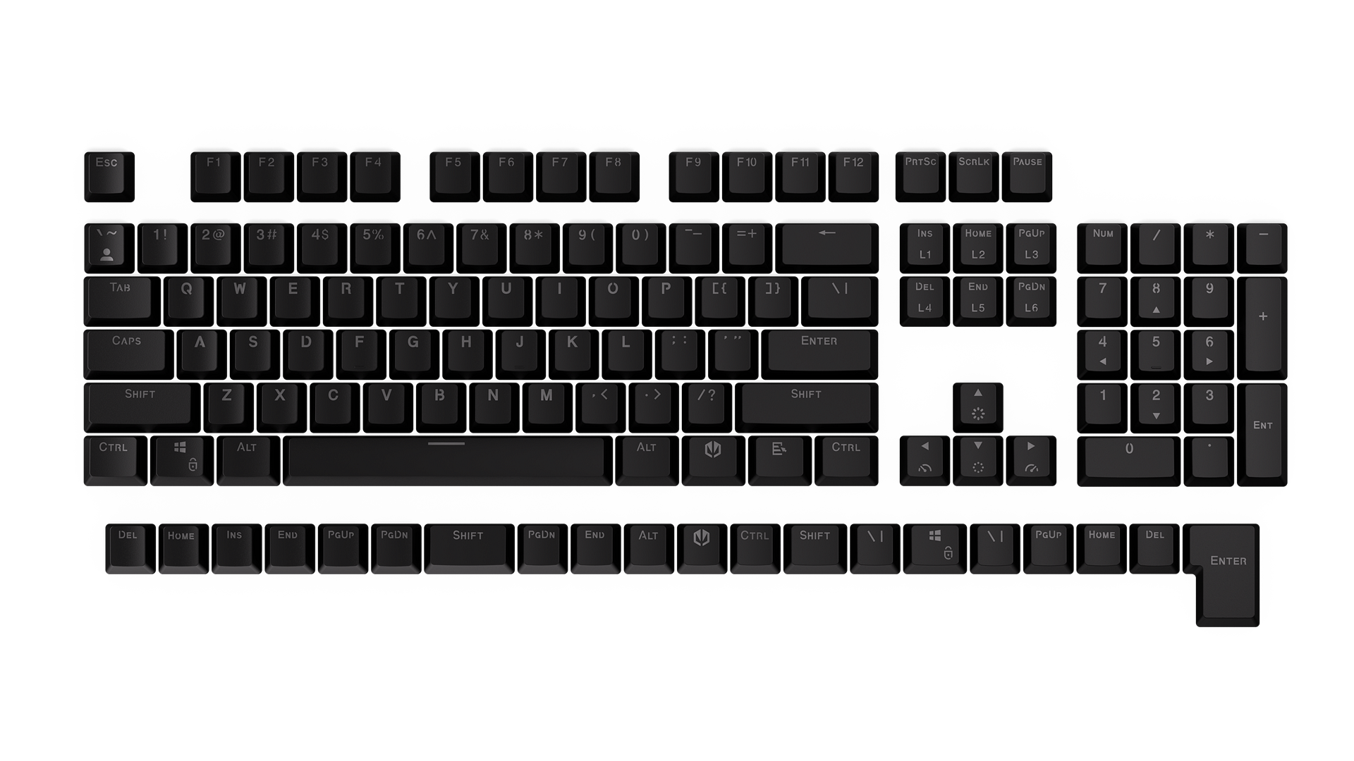 endorfy-thock-pbt-tastenkappen-schwarz-124er-set image 4