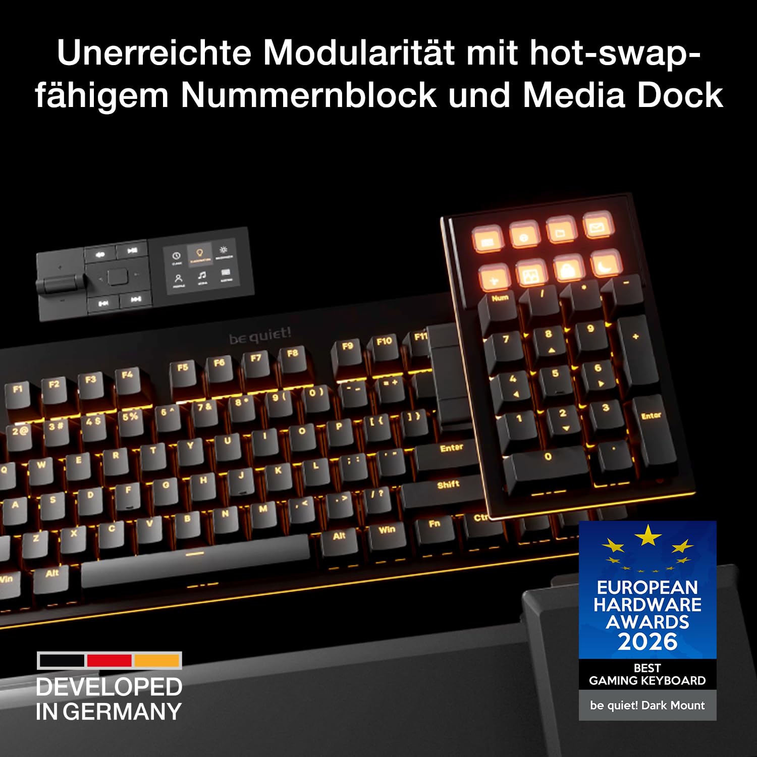 be-quiet-dark-mount-silent-linear-tastatur-de-qwertz-iso image 2