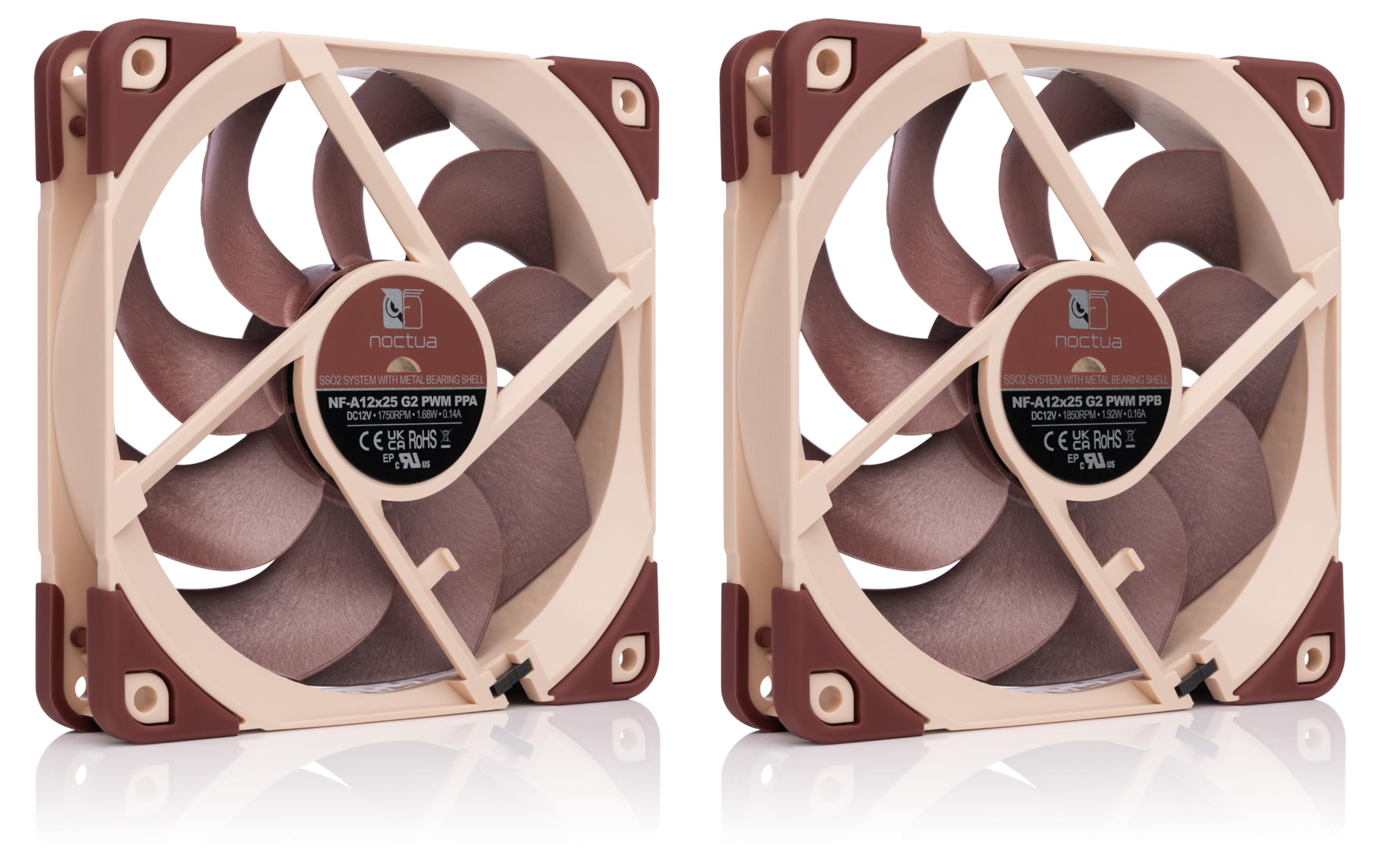 noctua-nf-a12x25-g2-pwm-sx2-pp-l-fter-120mm-2er-set-leise image 2