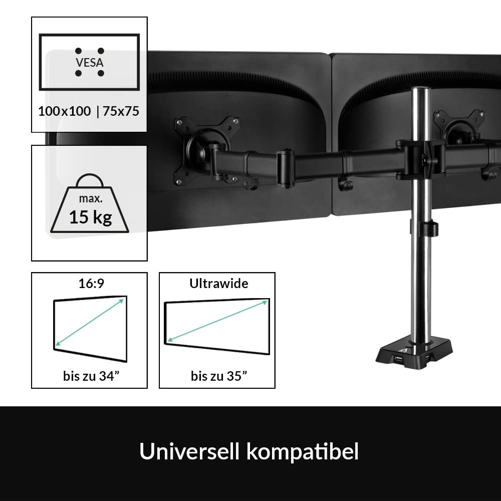 arctic-z2-gen-3-monitorarm-f-r-2-monitore-mit-usb-hub image 2