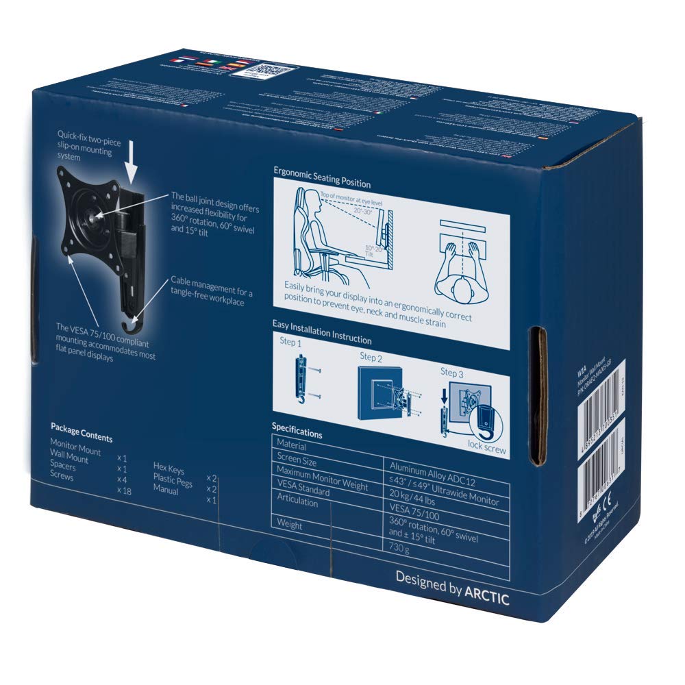 arctic-w1a-wandhalterung-monitor-49-zoll-ultrawide-bis-20-kg image 8