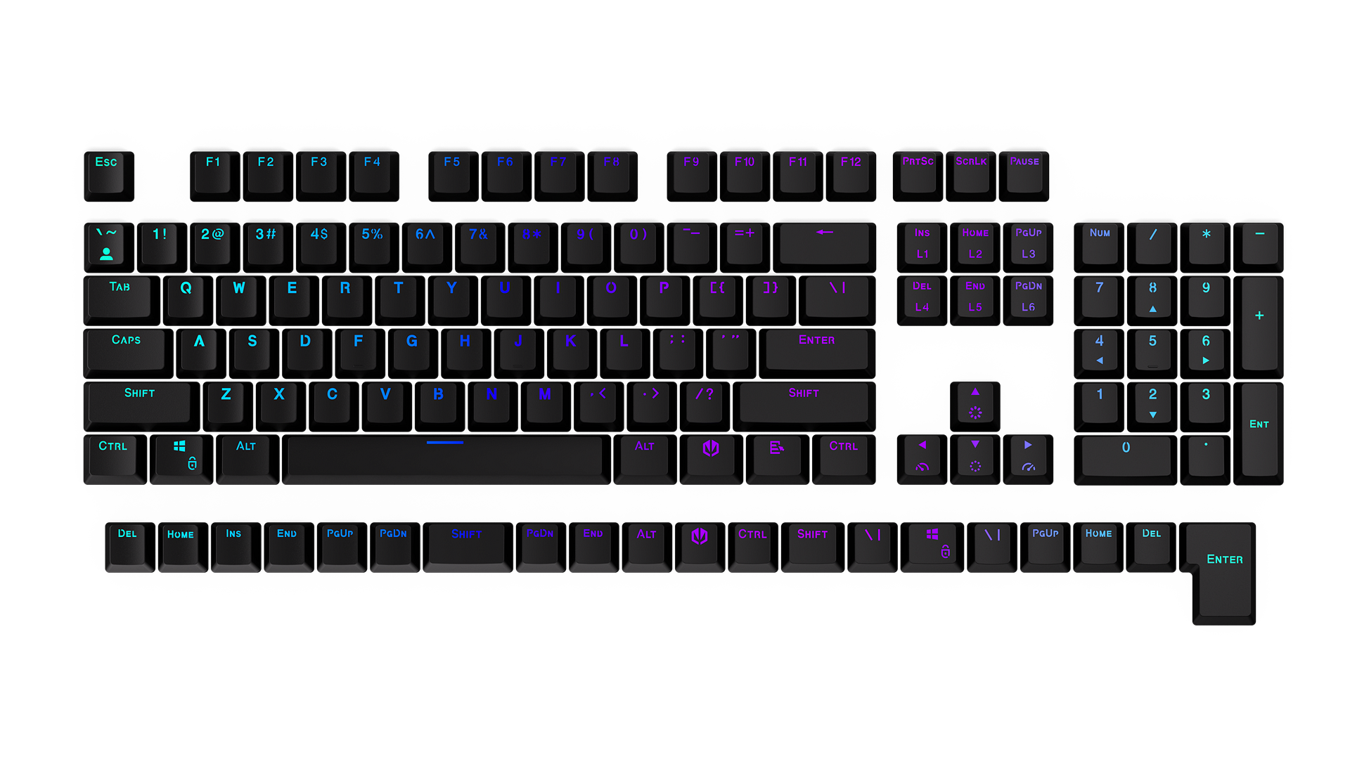endorfy-thock-pbt-tastenkappen-schwarz-124er-set image 5