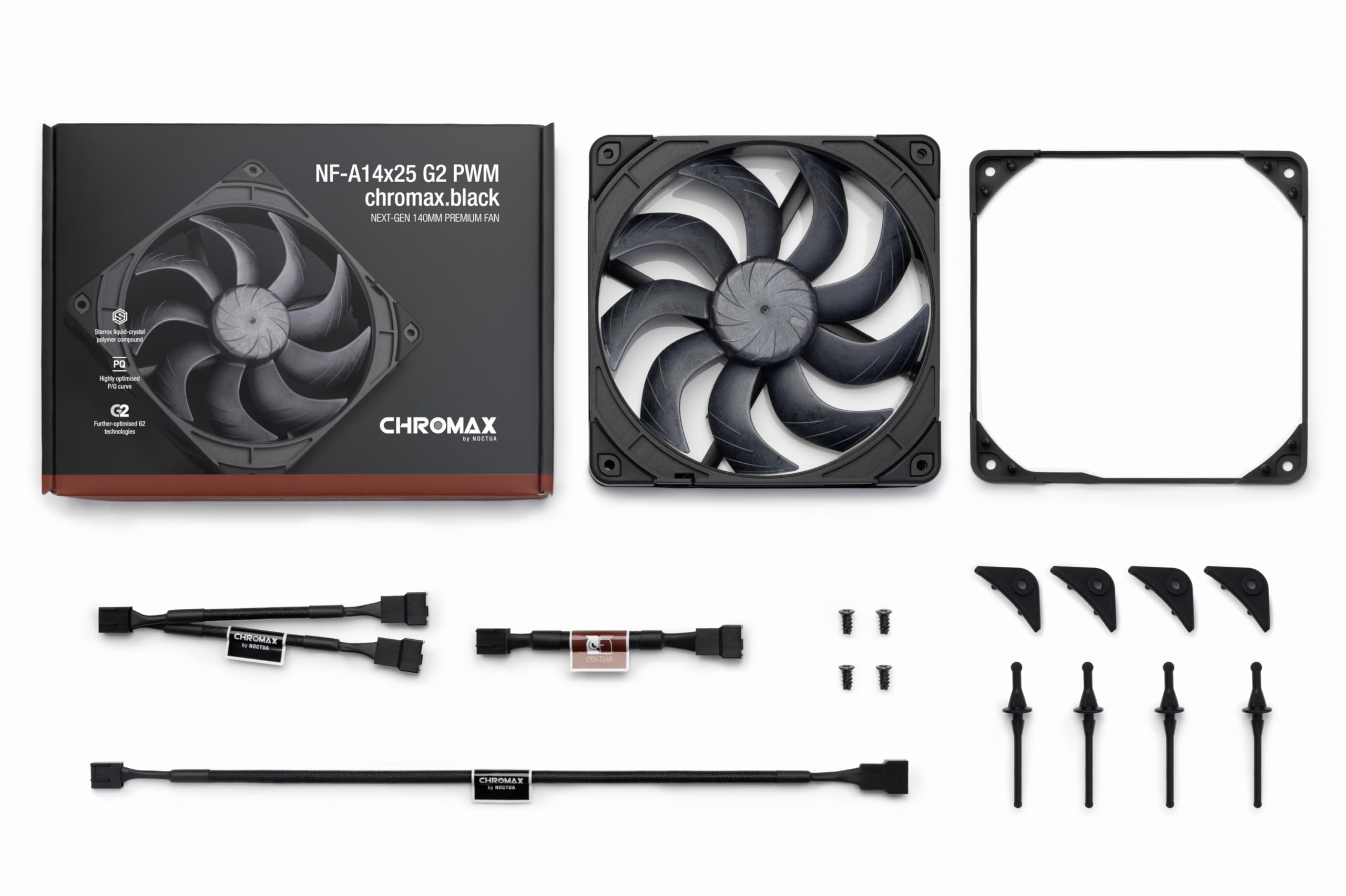 noctua-nf-a14x25-g2-pwm-chromax-black-140mm-l-fter-schwarz image 5