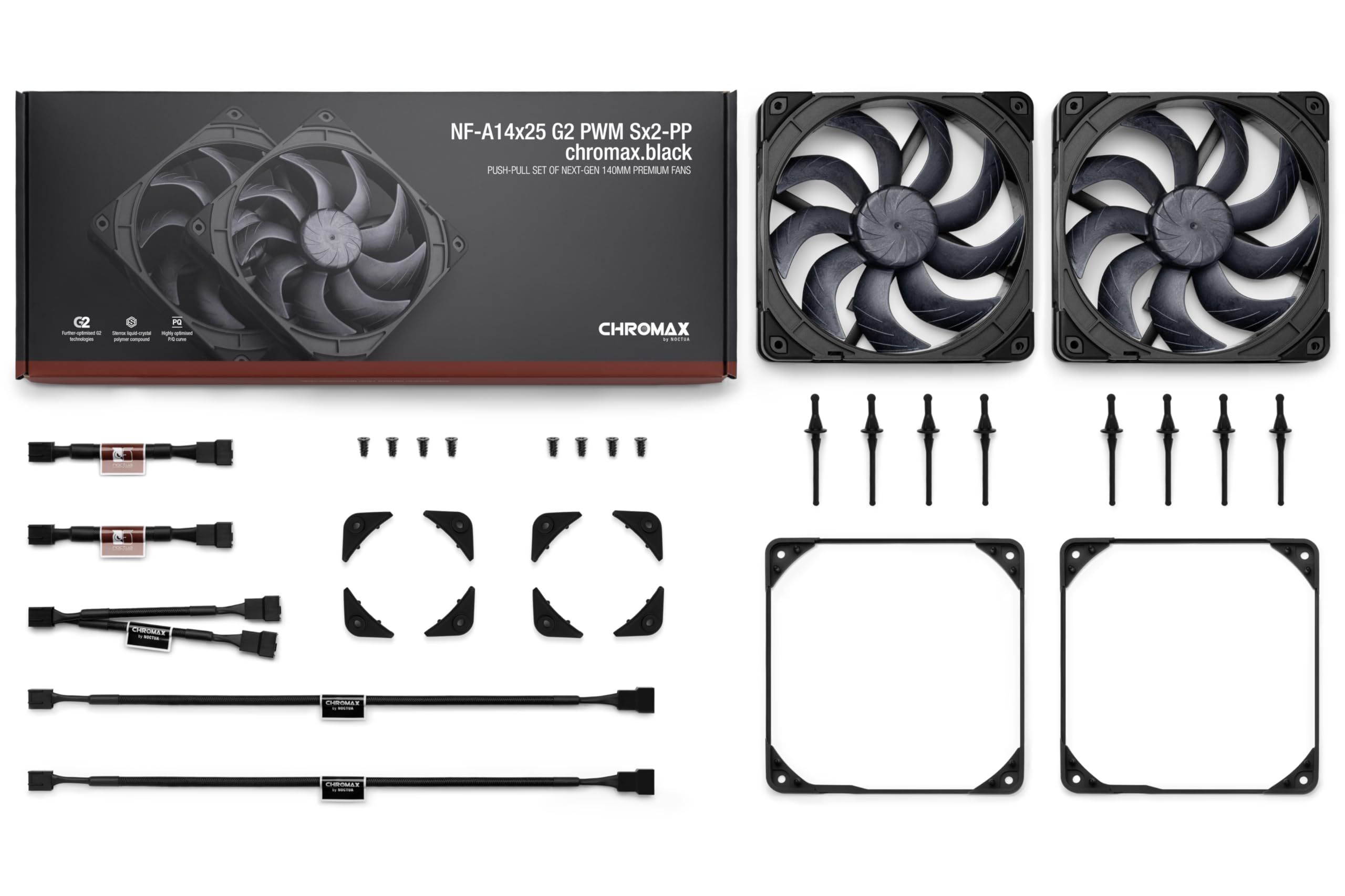 noctua-nf-a14x25-g2-pwm-chromax-black-140mm-l-fter-doppelset image 4