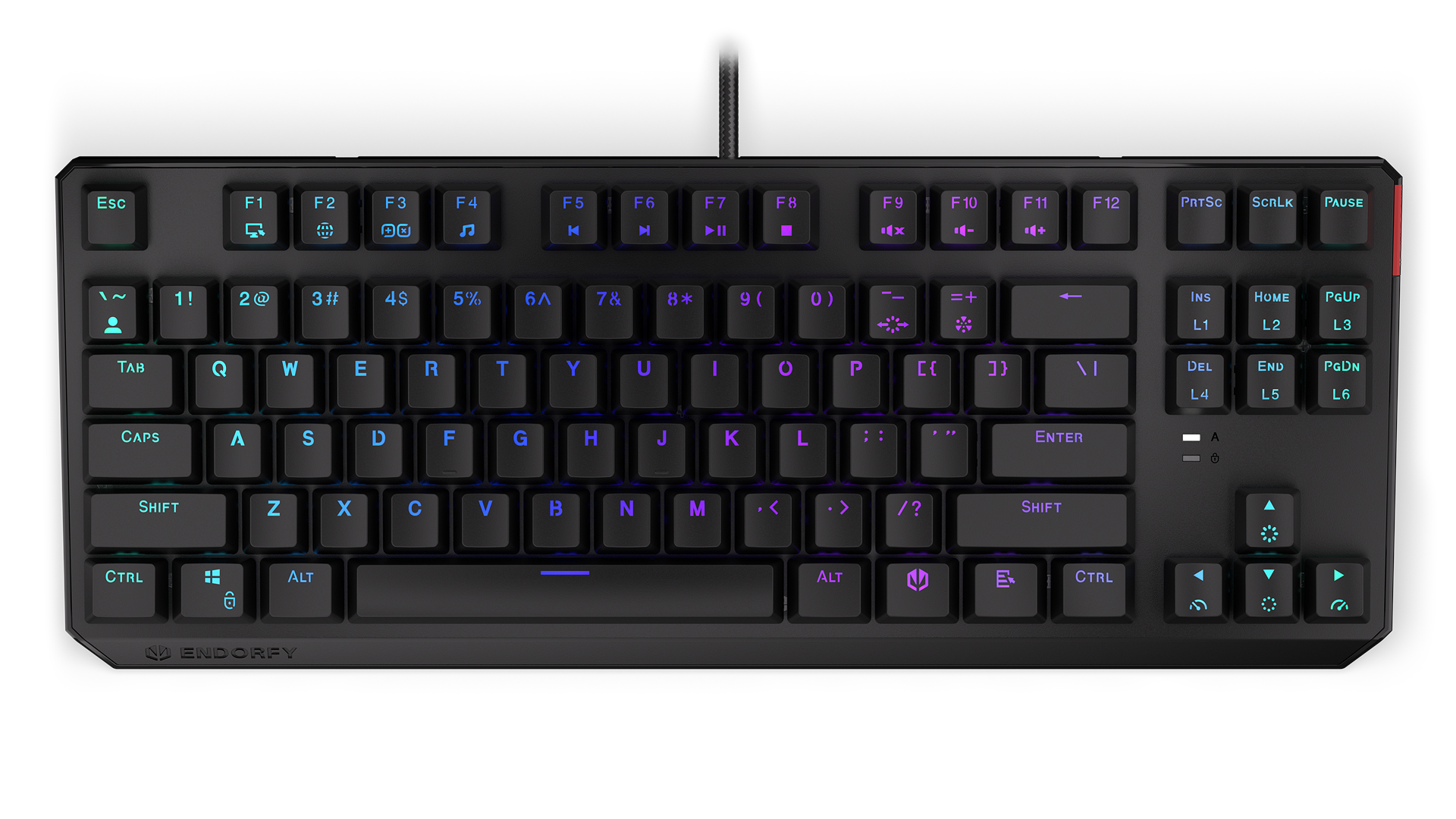 endorfy-thock-tkl-red-tastatur-pbt-aluminium-kailh-red image 8
