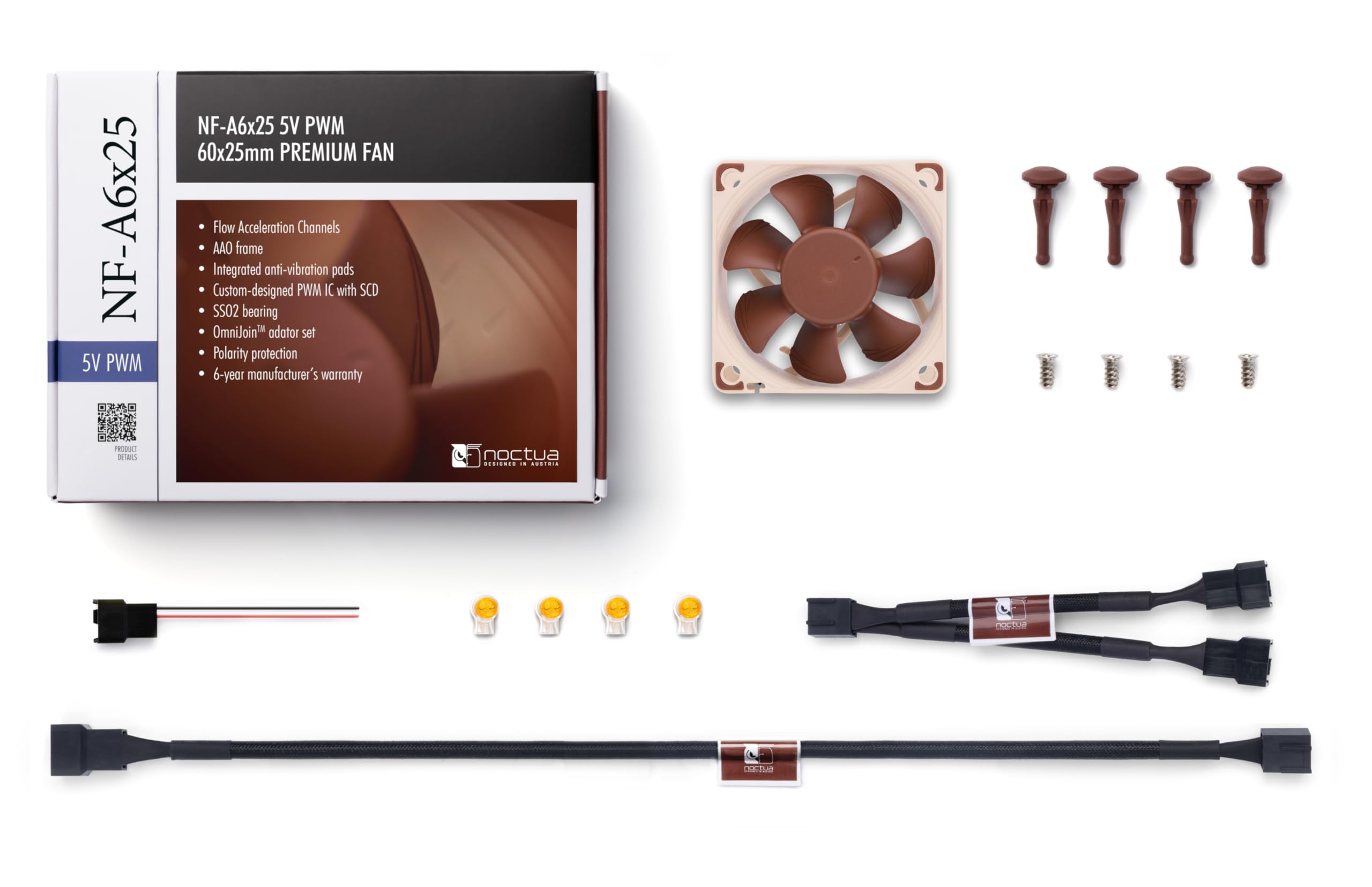 noctua-nf-a6x25-5v-pwm-60mm-l-fter-leise-19-3-db-a-nas image 5