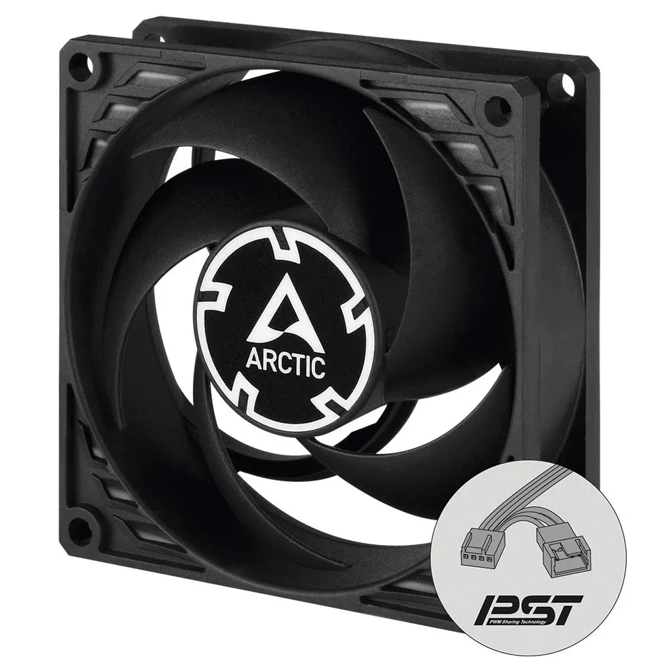arctic-p8-pwm-pst-geh-usel-fter-80mm-schwarz-leise image 1